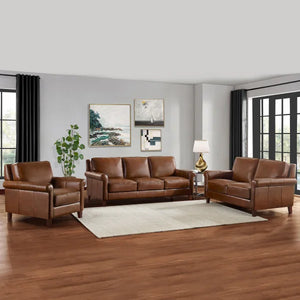 Larsen 3-piece Top Grain Leather Set- brand new!