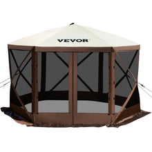 Gazebo Screen Tent, 6 Sided Pop-up Camping Canopy Shelter Tent with Mesh Windows, Portable Carry Bag, Ground Stakes, 11’6” x 11’6”! (NEW)