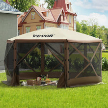 Gazebo Screen Tent, 6 Sided Pop-up Camping Canopy Shelter Tent with Mesh Windows, Portable Carry Bag, Ground Stakes, 11’6” x 11’6”! (NEW)