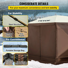 Gazebo Screen Tent, 6 Sided Pop-up Camping Canopy Shelter Tent with Mesh Windows, Portable Carry Bag, Ground Stakes, 11’6” x 11’6”! (NEW)