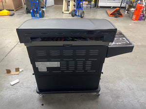 Blackstone Patio 36” Cabinet Griddle w/ Air Fryer!! NEW AND ASSEMBLED( DENTED UP FROM SHIPPING, MISSING SIDE SHELF)!! WORKS FINE!!