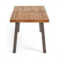 GDF Studio Spanish Bay Outdoor Acacia Wood Rectangular Dining Table, Teak!