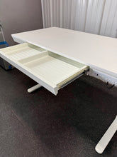Electric Standing Desk, 48”W! (NEW & ASSEMBLED - CHIPPED CORNERS)