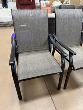 Upgraded PVC-coated polyester Outdoor Dining Chairs (Set of 2) with High Back & Wide Seat, Powder-Coated Metal Frame, Brown! (NEW & ASSEMBLED)