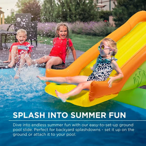 Merkury Innovations 102.25" Inflatable Pool Slide for Kids with Soft Landing Pad - Summer Water Fun! (NEW IN BOX)