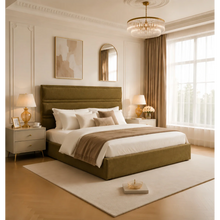 Queen Size Olive Green Lift Storage Bed Frame! (BRAND NEW IN BOX)