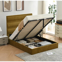 Queen Size Olive Green Lift Storage Bed Frame! (BRAND NEW IN BOX)