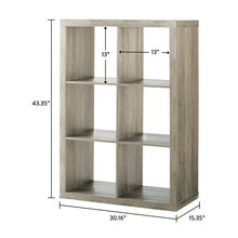 Better Homes & Gardens 6 Cube Storage Organizer, Rustic Gray!! NEW IN BOX!