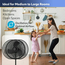 Lasko 16” 3-Speed Adjustable Oscillating Pedestal Fan, Black! (NEW IN BOX)