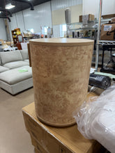 1-Drawer Burl Wood Round End Table! (BRAND NEW OUT OF THE BOX) - (WE DO NOT SHIP)