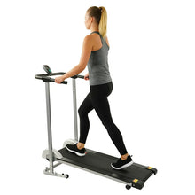 Sunny Health & Fitness Manual Treadmill - Compact Foldable Exercise Machine for Running and Cardio Training! (NEW & ASSEMBLED)