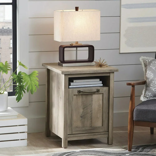 Better Homes & Gardens Modern Farmhouse Side Table with USB, Rustic Gray! (NEW IN BOX)