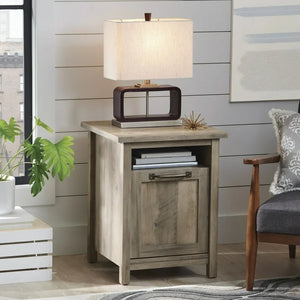Better Homes & Gardens Modern Farmhouse Side Table with USB, Rustic Gray! (NEW IN BOX)
