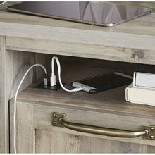 Better Homes & Gardens Modern Farmhouse Side Table with USB, Rustic Gray! (NEW IN BOX)