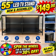 55” LED TV Stand! (NEW & ASSEMBLED!)