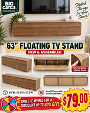 63” FLOATING TV STAND / WALL-MOUNT MEDIA CONSOLE!
NEW & ASSEMBLED – MINOR SCRATCHES – SEE PHOTOS!
