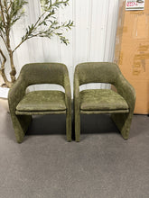 Set of 2 Olive Green Upholstered Accent / Dining Chairs! (BRAND NEW & ASSEMBLED)