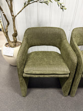 Set of 2 Olive Green Upholstered Accent / Dining Chairs! (BRAND NEW & ASSEMBLED)