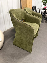 Set of 2 Olive Green Upholstered Accent / Dining Chairs! (BRAND NEW & ASSEMBLED)