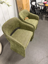 Set of 2 Olive Green Upholstered Accent / Dining Chairs! (BRAND NEW & ASSEMBLED)