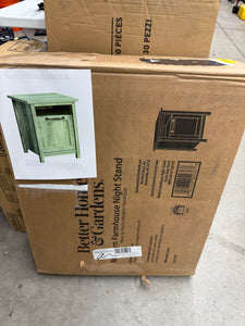 Better Homes & Gardens Modern Farmhouse Side Table with USB, Rustic Gray! (NEW IN BOX)