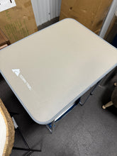 Ozark Trail 3-Shelf Collapsible Cabinet with Table Top, Blue, 23"L x 19"W! (NEW OUT OF BOX - MINOR CRACK ON TOP TABLE!)