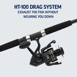 PENN Wrath II Fishing Spinning Combos, 10' Heavy Rod, 8000 Reel! (NEW)