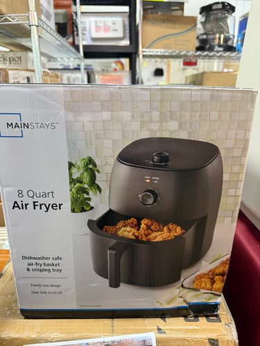Mainstays 8 Qt Air Fryer, Black - Automatic Shutoff! (NEW)