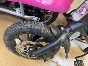 Jetson Axle 12” Foldable Step Over Electric Bike, Black!! Used - brand new tires- missing kickstand - works great!