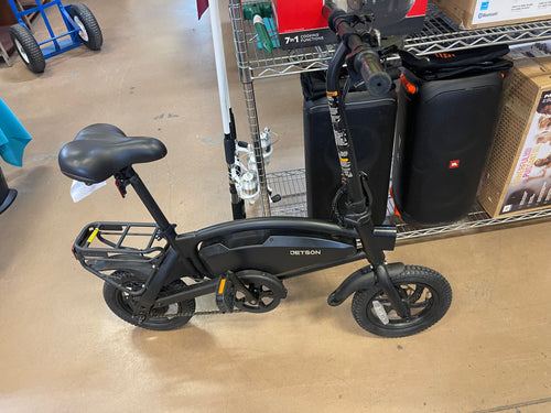 Jetson Axle 12” Foldable Step Over Electric Bike, Black!! Used - brand new tires- missing kickstand - works great!