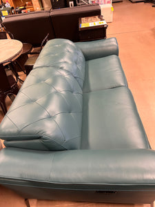 Carvel Leather Power Reclining Sofa with Power Headrest! (NEW OUT OF BOX)