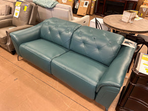 Carvel Leather Power Reclining Sofa with Power Headrest! (NEW OUT OF BOX)
