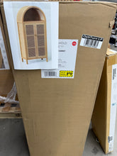 Woven Arched Wood Cabinet - Threshold! (NEW IN BOX)