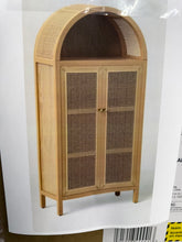 Woven Arched Wood Cabinet - Threshold! (NEW IN BOX)