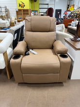 Power Lift Recliner Sofa Chair, Electric Stand Assist for Elderly People, Faux Leather Reclining Chair with Cup Holders, Massage & Heat Functions, Brown! (NEW)