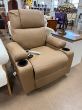 Power Lift Recliner Sofa Chair, Electric Stand Assist for Elderly People, Faux Leather Reclining Chair with Cup Holders, Massage & Heat Functions, Brown! (NEW)