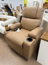 Power Lift Recliner Sofa Chair, Electric Stand Assist for Elderly People, Faux Leather Reclining Chair with Cup Holders, Massage & Heat Functions, Brown! (NEW)