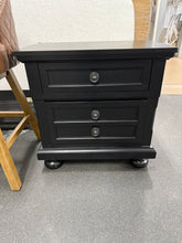 Black Nightstand! (NEW - CHIPPED CORNERS FROM SHIPPING!)