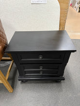 Black Nightstand! (NEW - CHIPPED CORNERS FROM SHIPPING!)