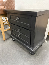 Black Nightstand! (NEW - CHIPPED CORNERS FROM SHIPPING!)