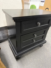 Black Nightstand! (NEW - CHIPPED CORNERS FROM SHIPPING!)