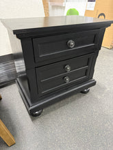 Black Nightstand! (NEW - CHIPPED CORNERS FROM SHIPPING!)