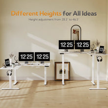 Schlater 63'' L-Shaped Height Adjustable Standing Desk, White! (NEW IN BOX)