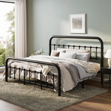 Kawamoto Metal Platform Bed Frame with Elegant Modern Design, King Size! (NEW IN BOX)