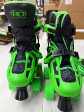 Roller Derby Boys 2-in-1 Roller/Inline Skates Black/Green, Size 12-2! (NEW IN BOX)