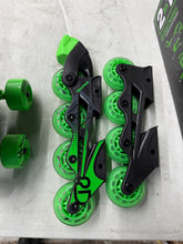 Roller Derby Boys 2-in-1 Roller/Inline Skates Black/Green, Size 12-2! (NEW IN BOX)
