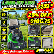 LAWN-BOY AWD SELF-PROPELLED GAS MOWER! (USED – WORKS GREAT & VERY CLEAN!)
