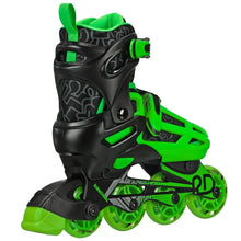 Roller Derby Boys 2-in-1 Roller/Inline Skates Black/Green, Size 12-2! (NEW IN BOX)