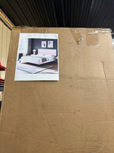 King Size Upholstered Platform Bed Frame with Wood Slats Support, Pink! (NEW IN BOX)