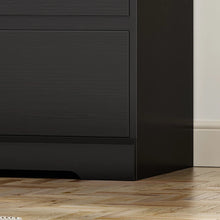 6 Drawer 47.2" W Wood Modern Double Dresser, Black! (NEW IN BOX)